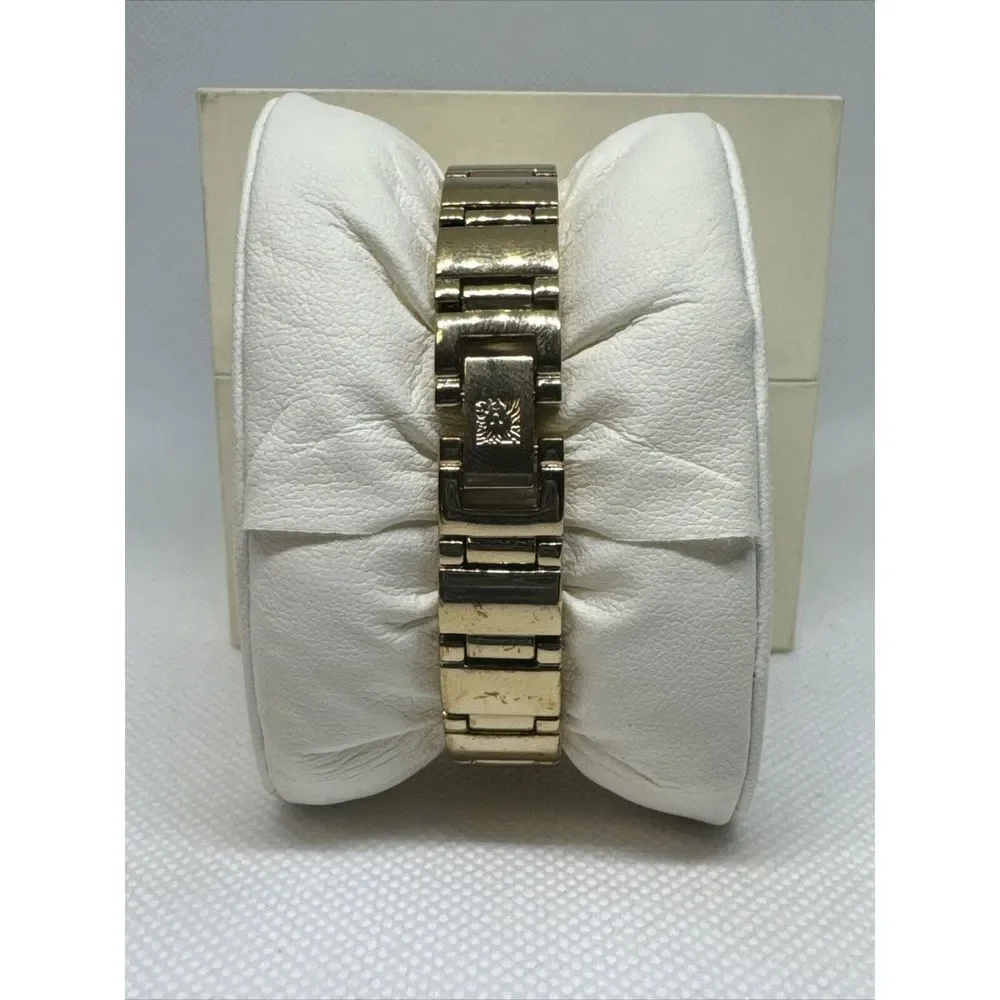 Anne Klein Diamond AK2434 Womens Gold Metal Strap Analog Dial Quartz Watch YAY48